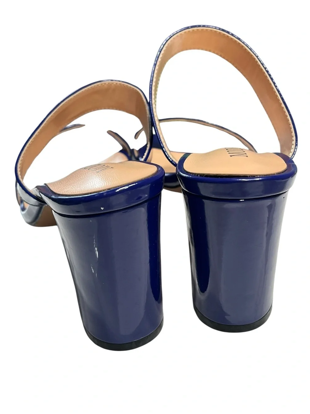 Modencoco Blue 2 Strap Block Heel Sandal - Size 7.5
